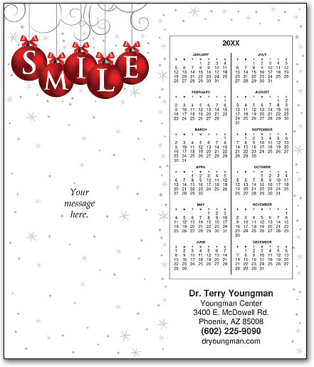 Smile Bulbs Tear-off Calendar Card With Envelope