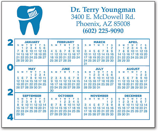 One-colour Custom Calendar Magnet