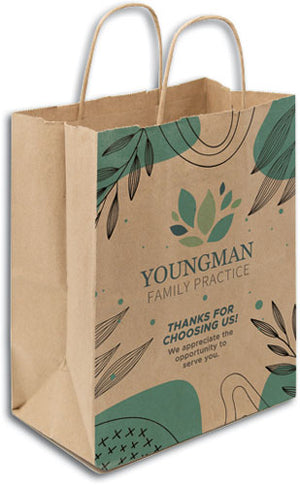 Custom Full Colour 1-Sided Eco Natural Handled Paper Bag