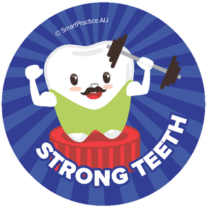 Strong Teeth Stickers (100pk)