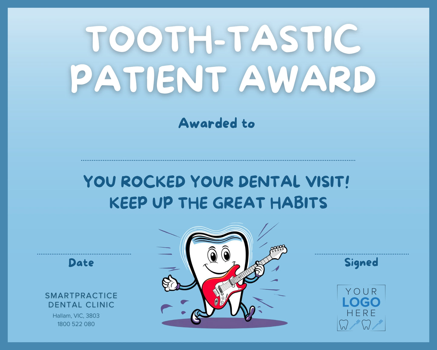 Tooth-tastic Patient Award (100 Pack)