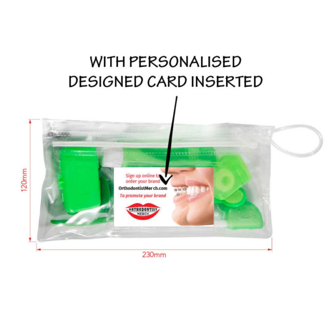 Orthodontic Kit in Clear PVC Bag with Business Card (500pk)