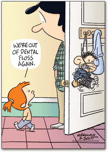Out of Dental Floss Postcard