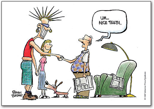 Nice Teeth/Dad Postcard