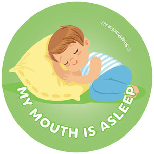 Mouth Asleep Boy Stickers (100pk)