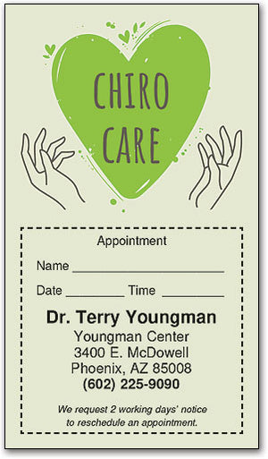 Green Love Sticker Appointment Card