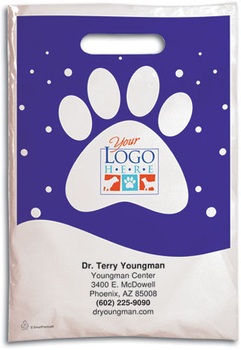 Paw Dots Plastic Supply Bag