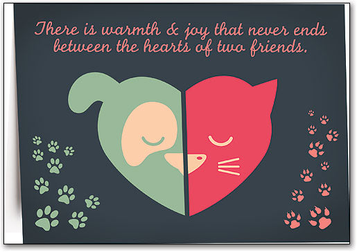 Two Friends customisable Folding Card