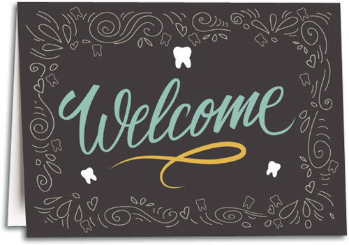 Decorative Swirls Welcome Folding Card
