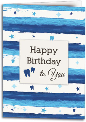 Cool Stripes Birthday Folding Card