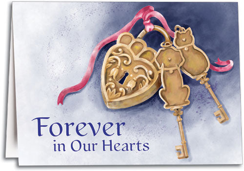 Heart Lock Customisable Folding Card