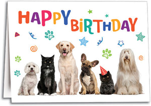 Pets A Plenty Birthday Folding Card