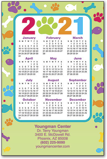Paw 'N Pets Border Calendar Magnet