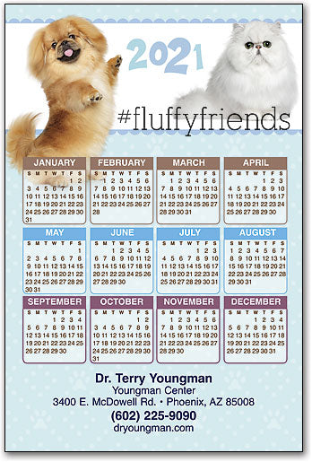 So Fluffy Calendar Magnet