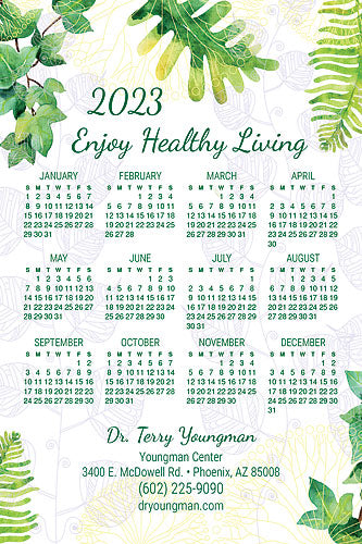 Tropical Foliage Calendar Magnet
