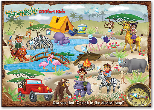 Sqwiggly® Zoofari Kids Postcard