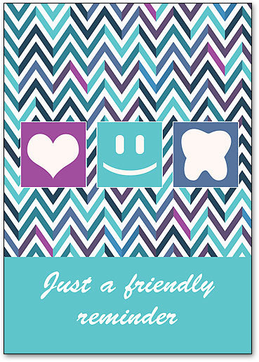 Dental Chevrons Customisable Postcard