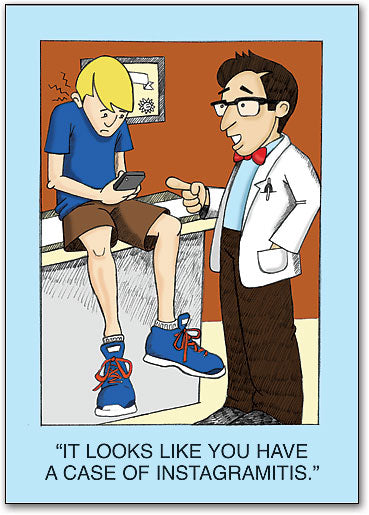 Social Media Syndrome Postcard