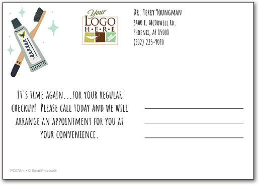 Tooth Cup Customisable Postcard