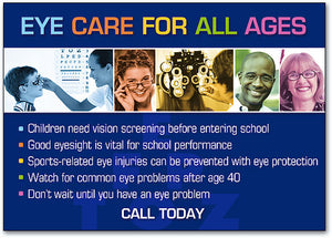 Eye Care For All Ages Postcard