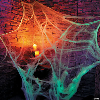 Giant Glow-in-the-Dark Spider Web Halloween Decoration