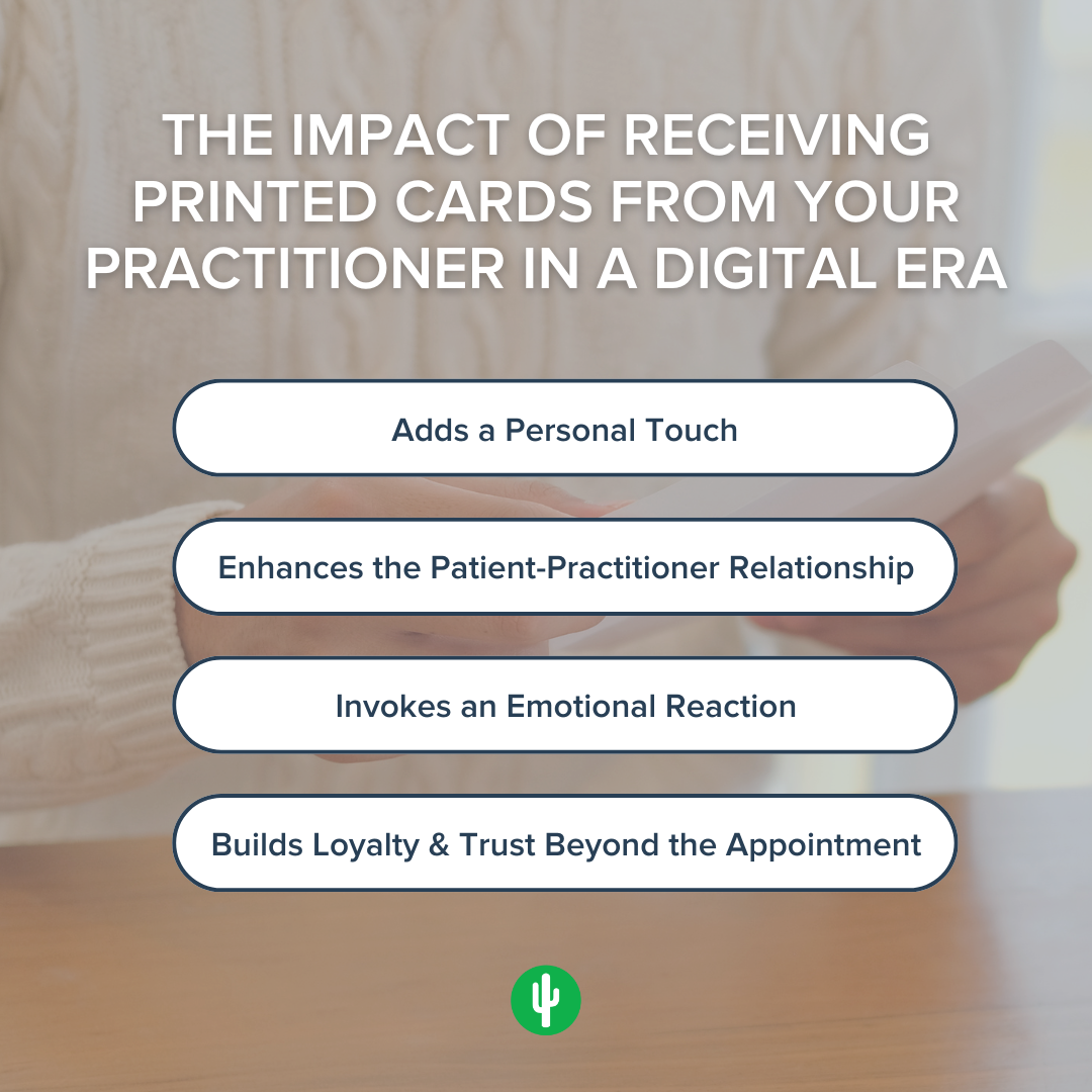 The Impact of Receiving Printed Cards from Your Practitioner in a Digital Era