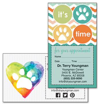 Veterinary Business Appointment Cards