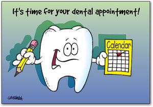 Tooth with Calendar 4-up Laser Card