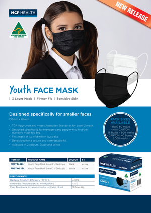 Youth / Small Face Masks – Earloops (Box 50)