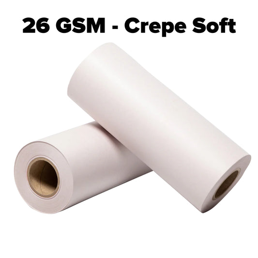 Chiropractic Face Paper Rolls - 26gsm Crepe Soft