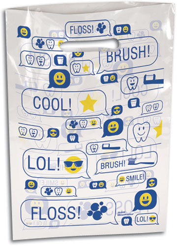 Smile Texts Small Scatter Print Supply Bag (100 Pack)