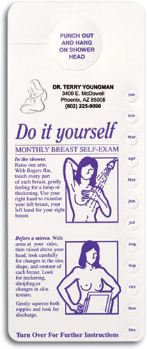 Breast Exam Reminder Punch Out Shower Cards