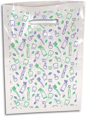 Brushing Time, Small Scatter Print Supply Bag (Pack of 100)