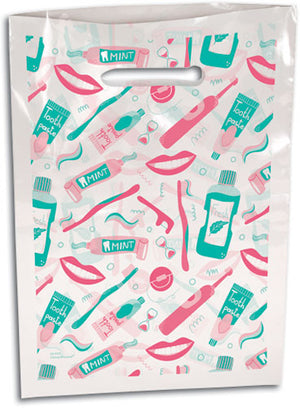 Clean Smiles, Small Scatter Print Supply Bag (Pack of 100)