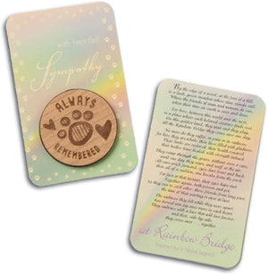 Wooden Sympathy Pocket Hug with Memorial Card (80 Pack)