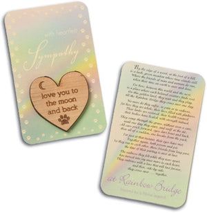 Wooden Sympathy Pocket Hug with Memorial Card (80 Pack)