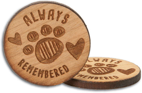 Wooden Sympathy Pocket Hug with Memorial Card (80 Pack)