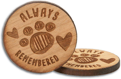 Wooden Sympathy Pocket Hug with Memorial Card (80 Pack)