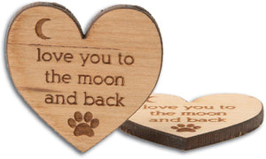 Wooden Sympathy Pocket Hug with Memorial Card (80 Pack)