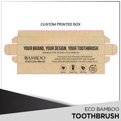 Bamboo Toothbrush Branded in Kraft Box