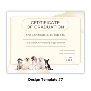 Puppy School Graduation Certificates (100 Pack)