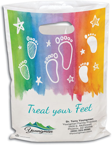 Colour Wash Feet Plastic Supply Bag