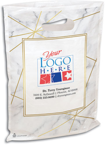 Geometric Marble Semi-custom Plastic Supply Bag