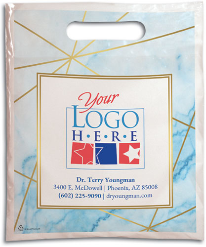 Geometric Marble Semi-custom Plastic Supply Bag