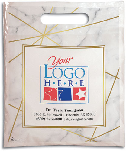 Geometric Marble Semi-custom Plastic Supply Bag