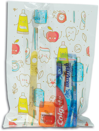 Fun and Flossy Clear Plastic Scatter Bag (100 Pack)