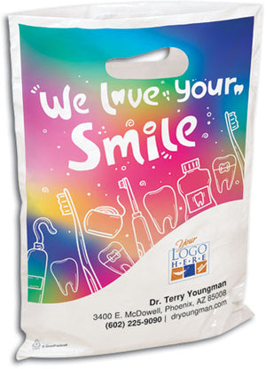 Light Up Your Smile Plastic Supply Bag