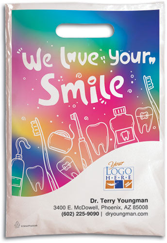 Light Up Your Smile Plastic Supply Bag