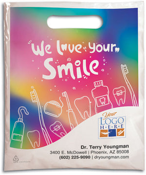 Light Up Your Smile Plastic Supply Bag