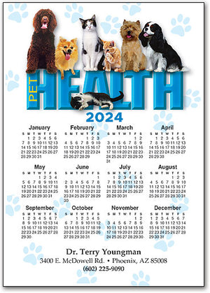Pet Health Calendar Magnet